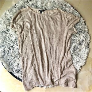 Simply Vera Wang flowing gold tunic blouse